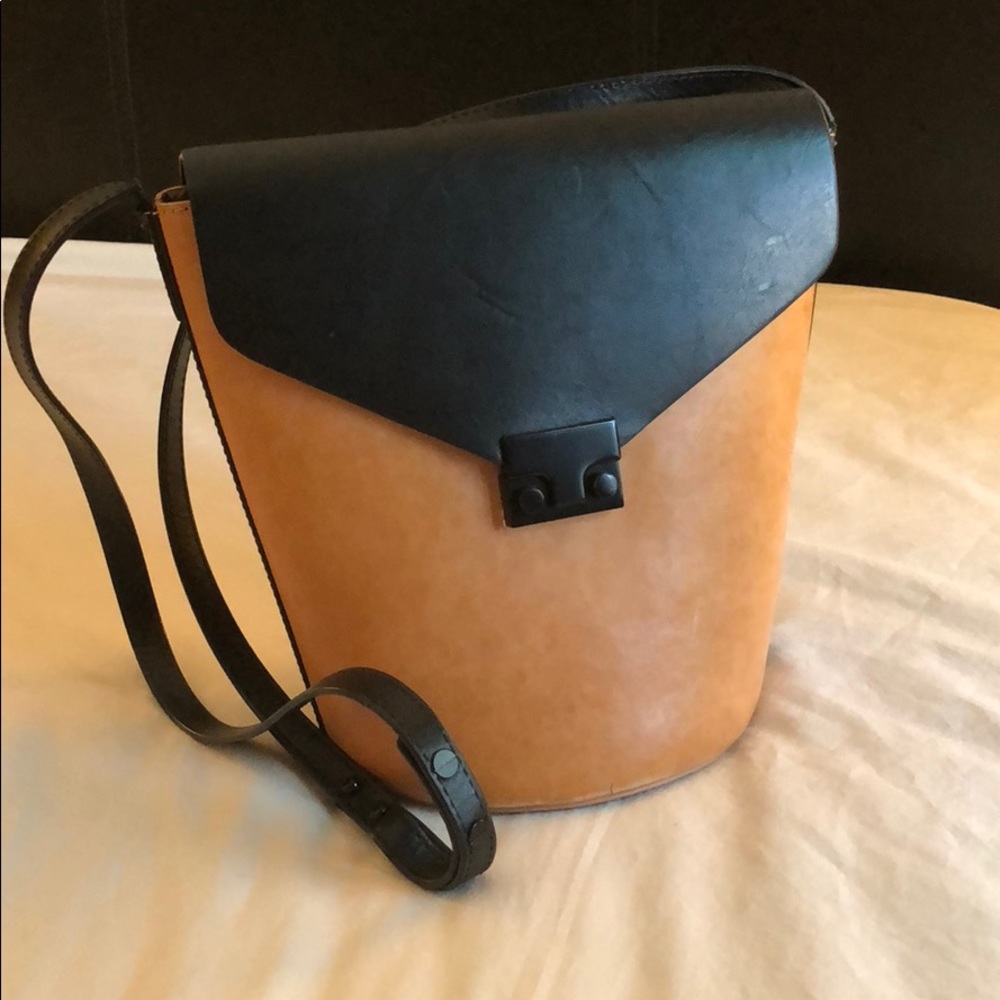 Loeffler Randall leather bucket bag